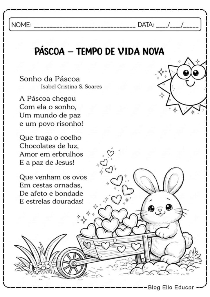 Atividades de Páscoa 3° ano