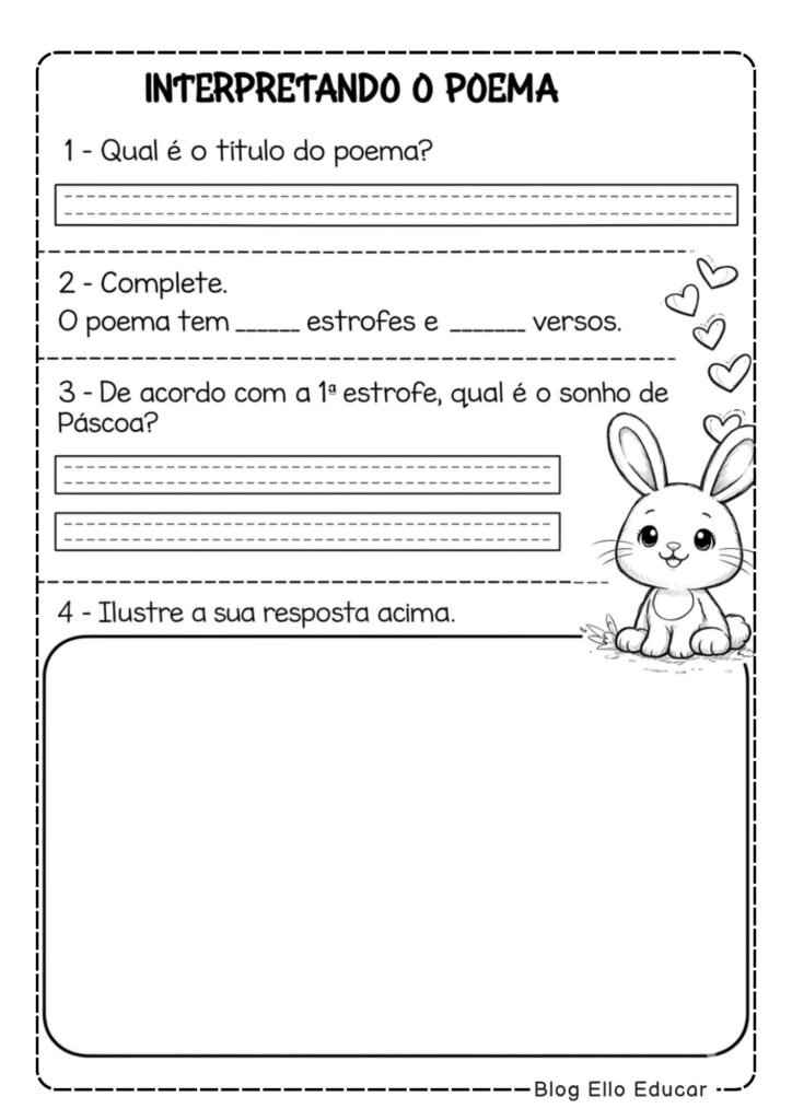 Atividades de Páscoa 3° ano