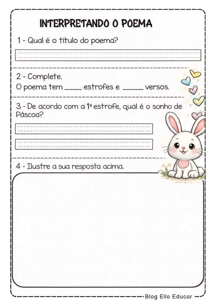 Atividades de Páscoa 3° ano