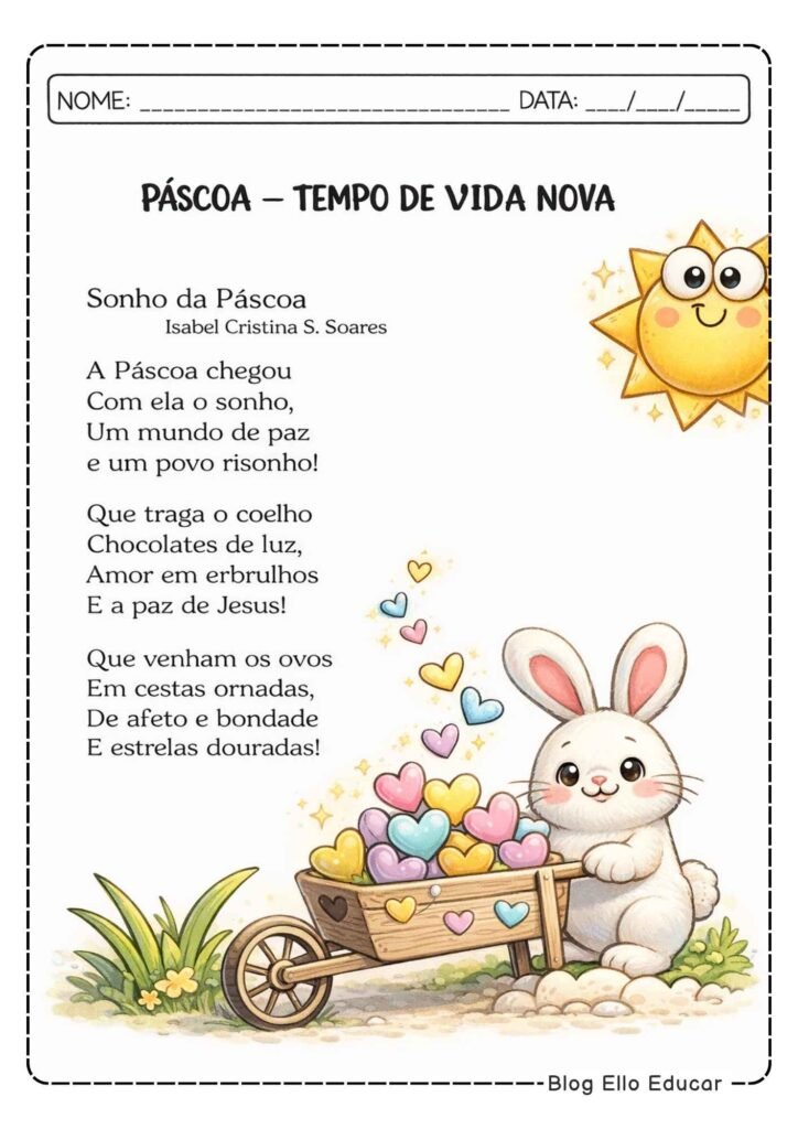 Atividades de Páscoa 3° ano