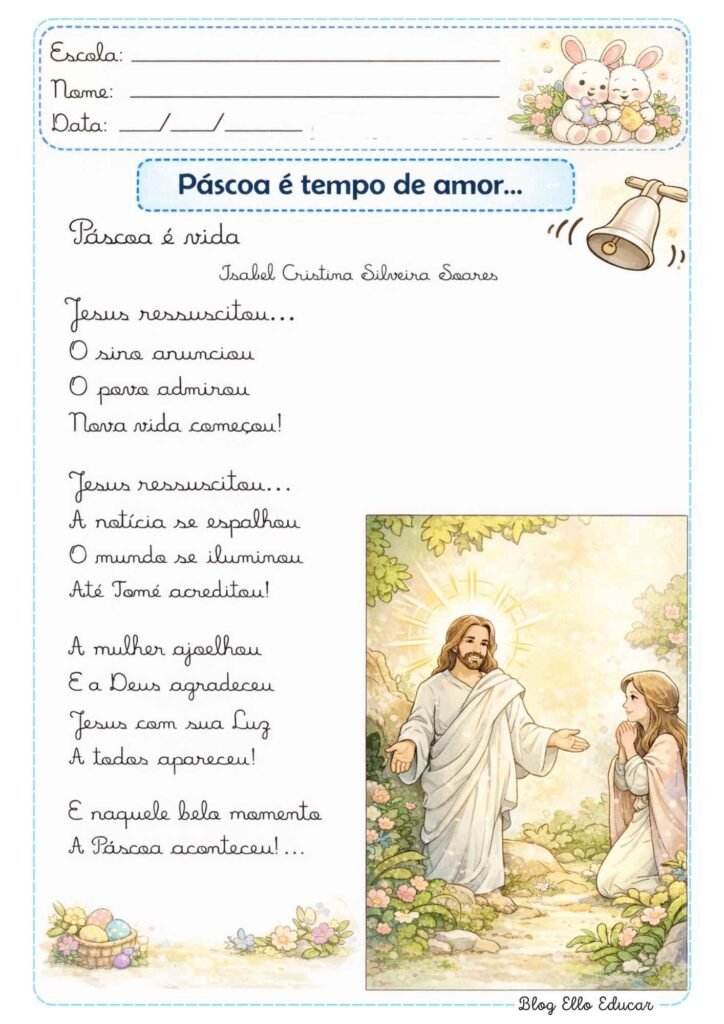 Atividades de Páscoa 4° ano