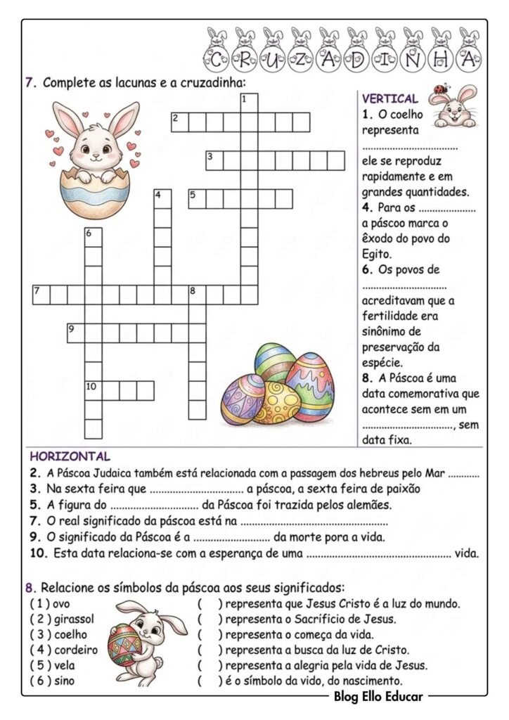 Atividades de Páscoa 5° ano.