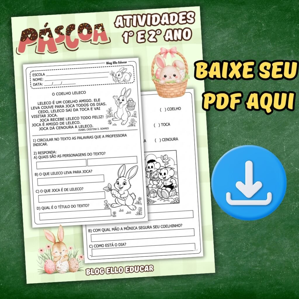 Atividades de Páscoa 1° e 2° ano