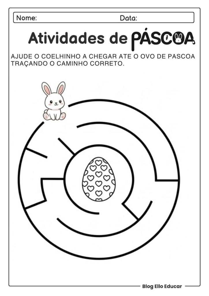 Atividades de Páscoa para Educação Infantil