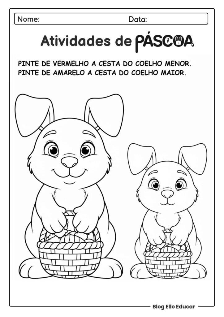 Atividades de Páscoa para Educação Infantil