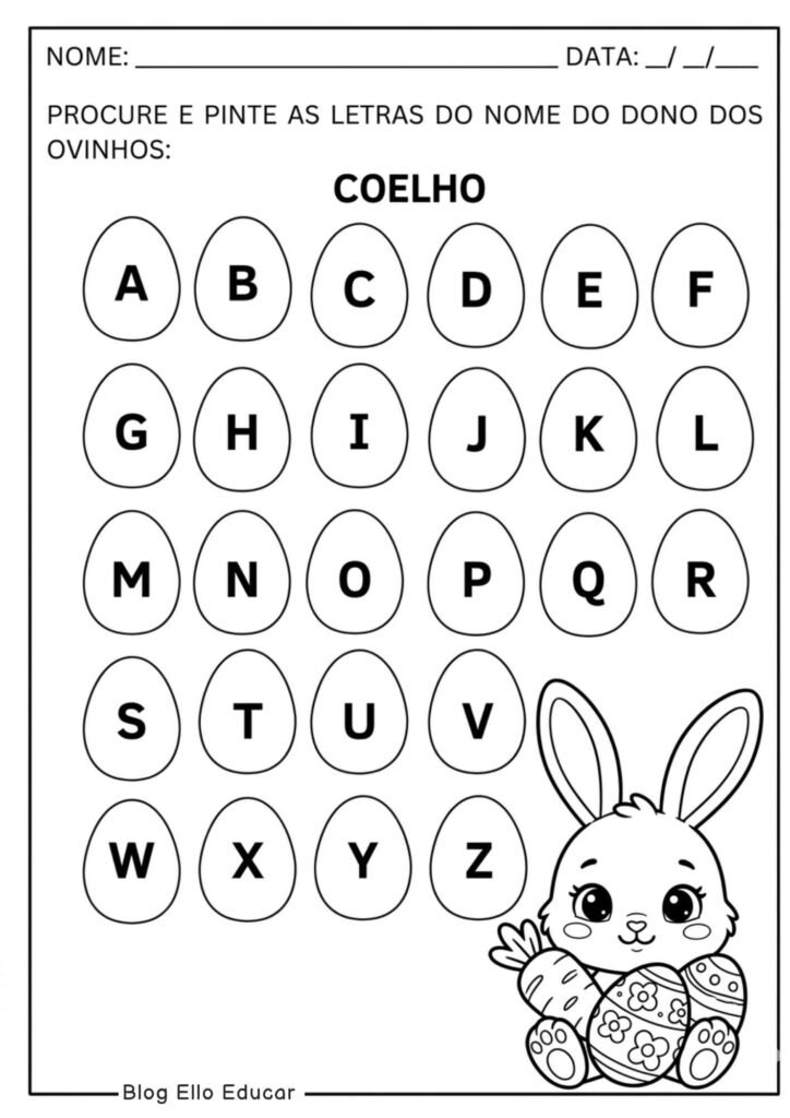 Atividades de Páscoa para Educação Infantil