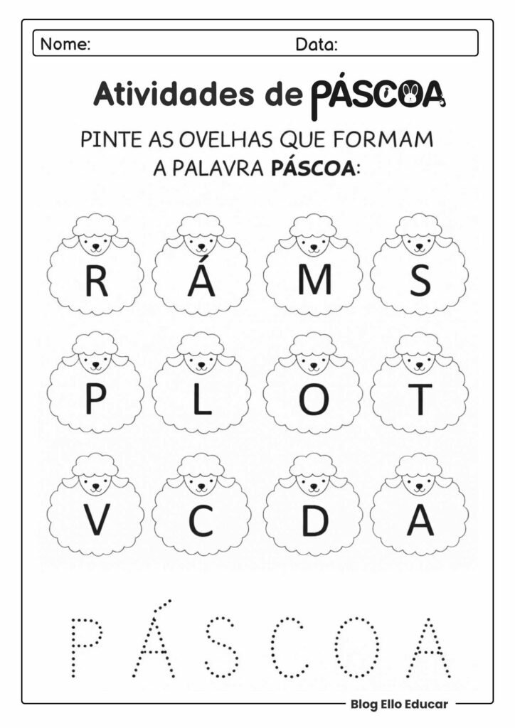 Atividades de Páscoa para Educação Infantil