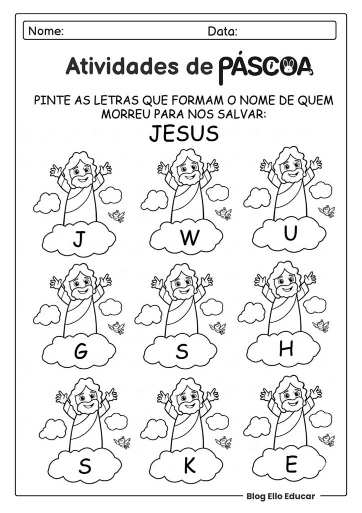 Atividades de Páscoa para Educação Infantil