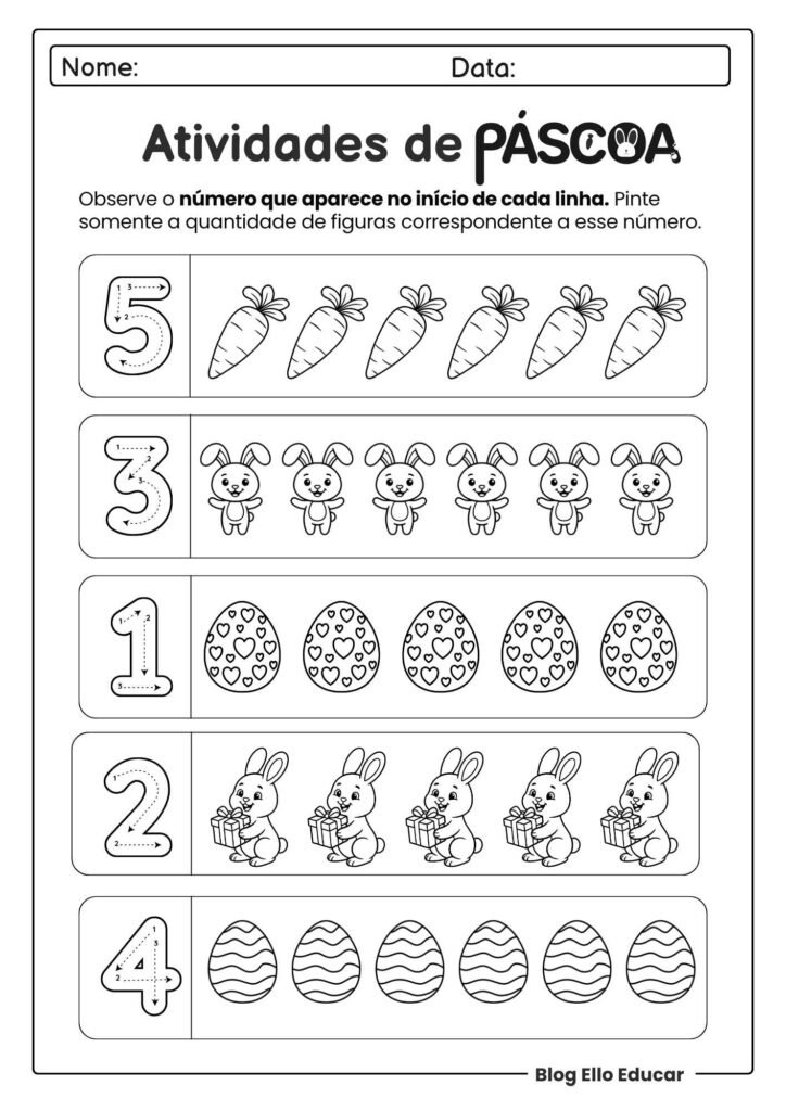Atividades de Páscoa para Educação Infantil