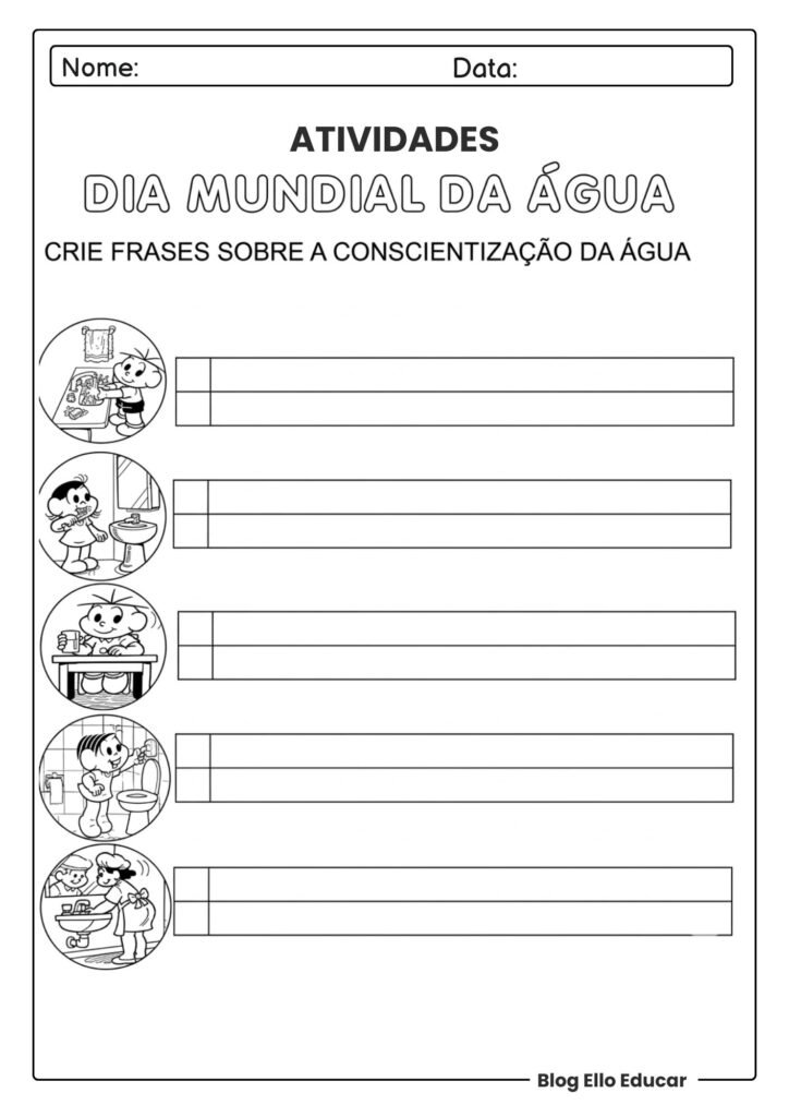 Atividades sobre o Dia da água