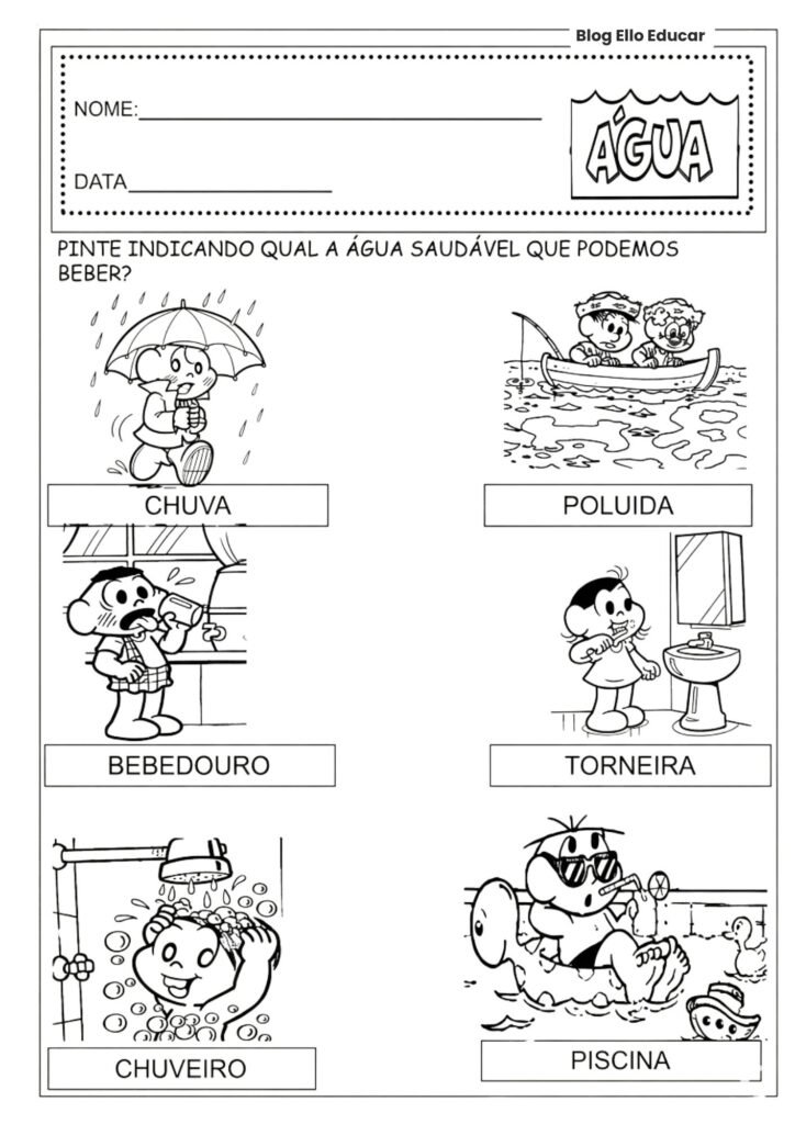 Atividades sobre o Dia da Água