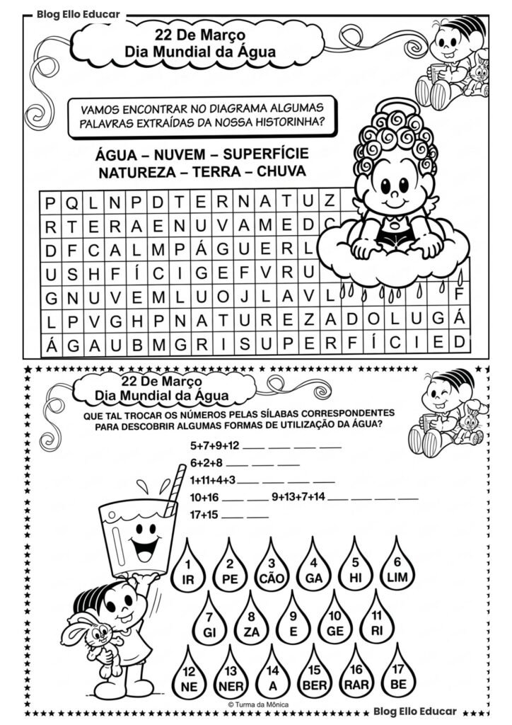 Atividades sobre o Dia da Água