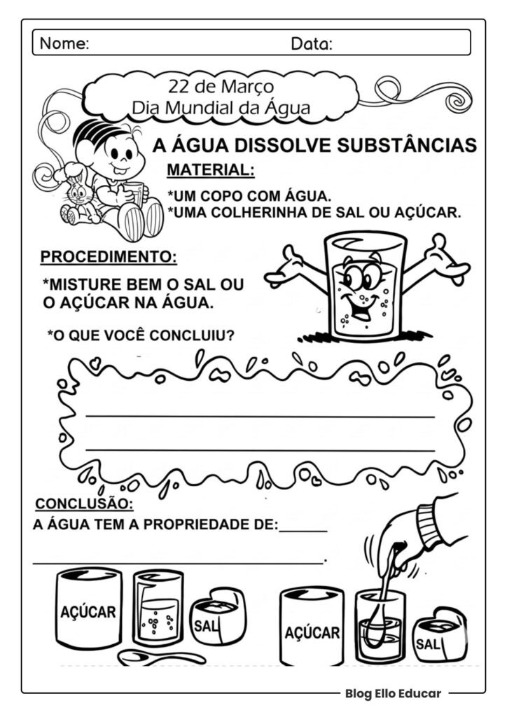 Atividades sobre o Dia da Água
