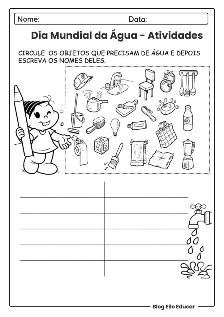 Atividades sobre o Dia da água