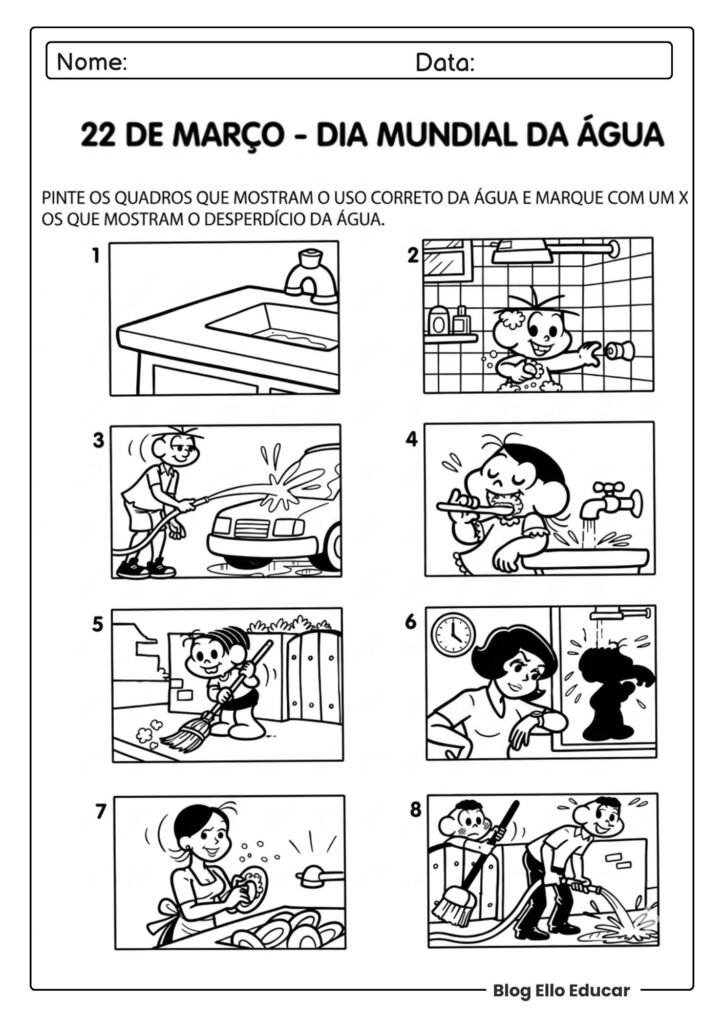 Atividades sobre o Dia da Água