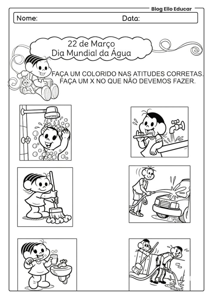 Atividades sobre o Dia da Água