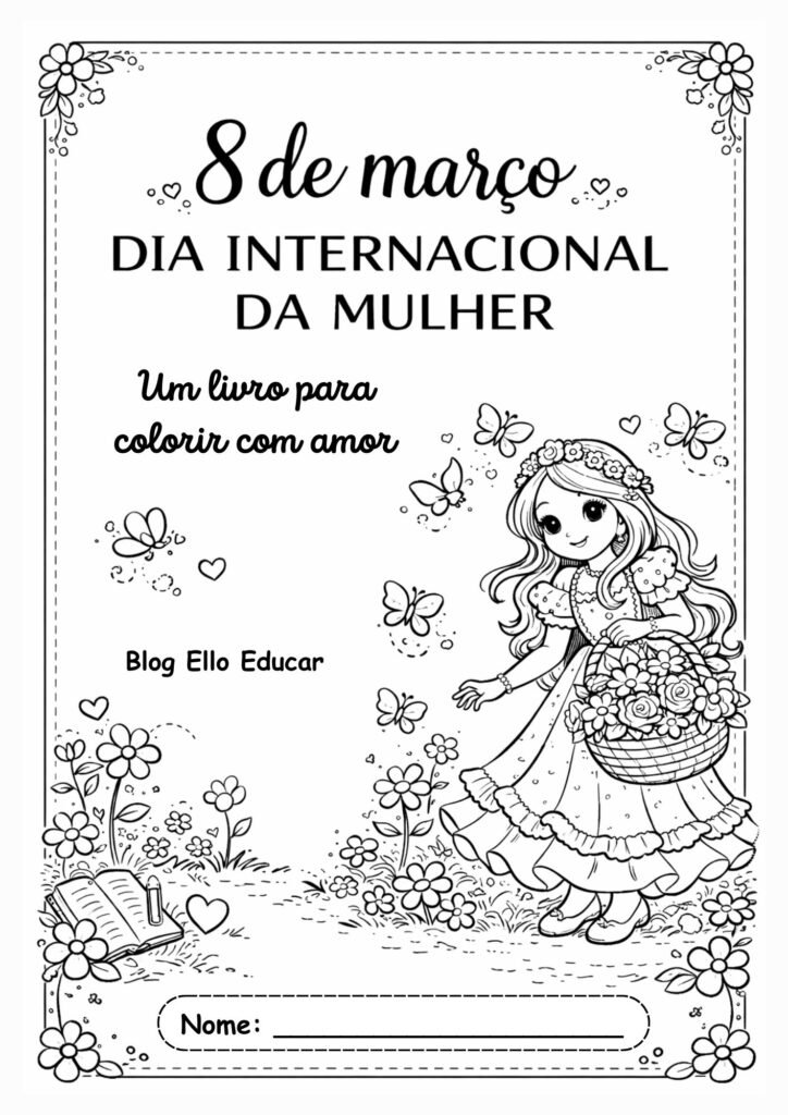 Desenhos do Dia da Mulher para colorir