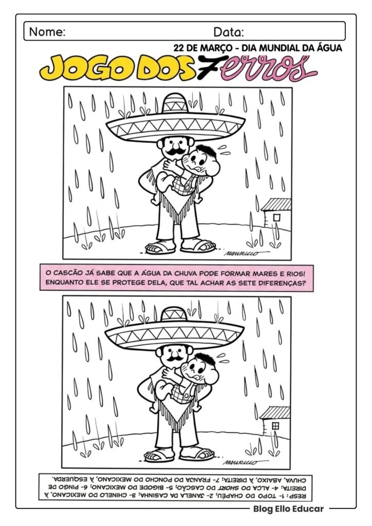 Dia da água com a Turma da Mônica