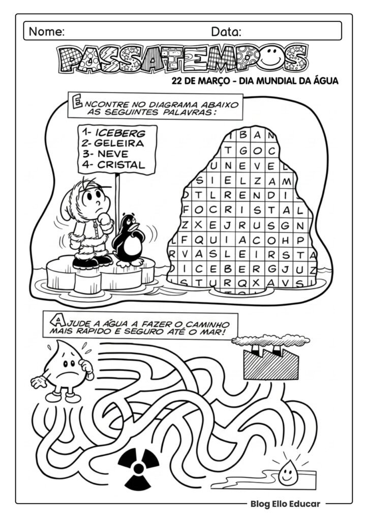 Dia da água com a Turma da Mônica