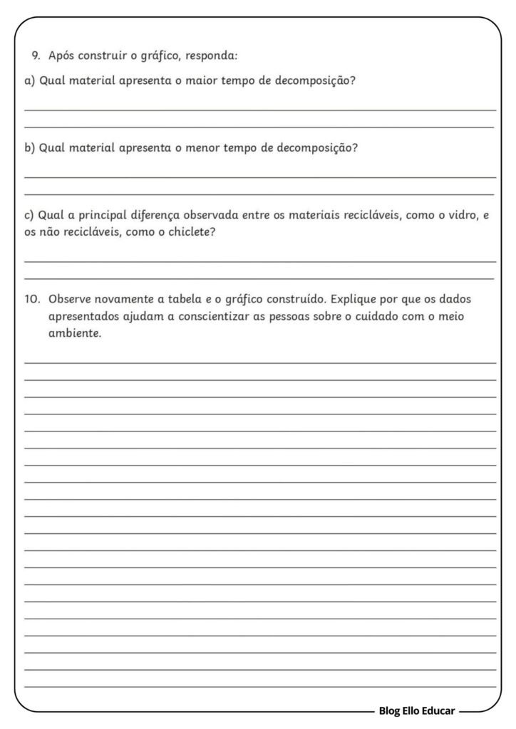 Atividades sobre o dia do Terra para 4° e 5° ano