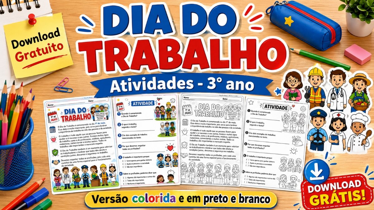 Atividades do Dia do Trabalho para 3° ano