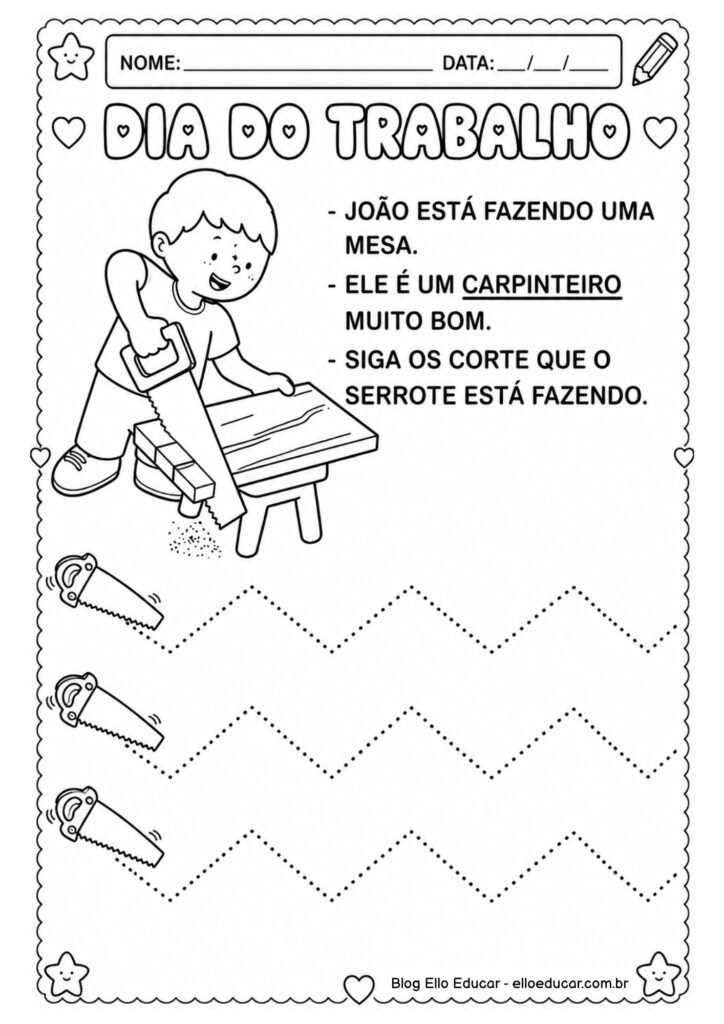 Atividades sobre Dia do Trabalho para Educação Infantil