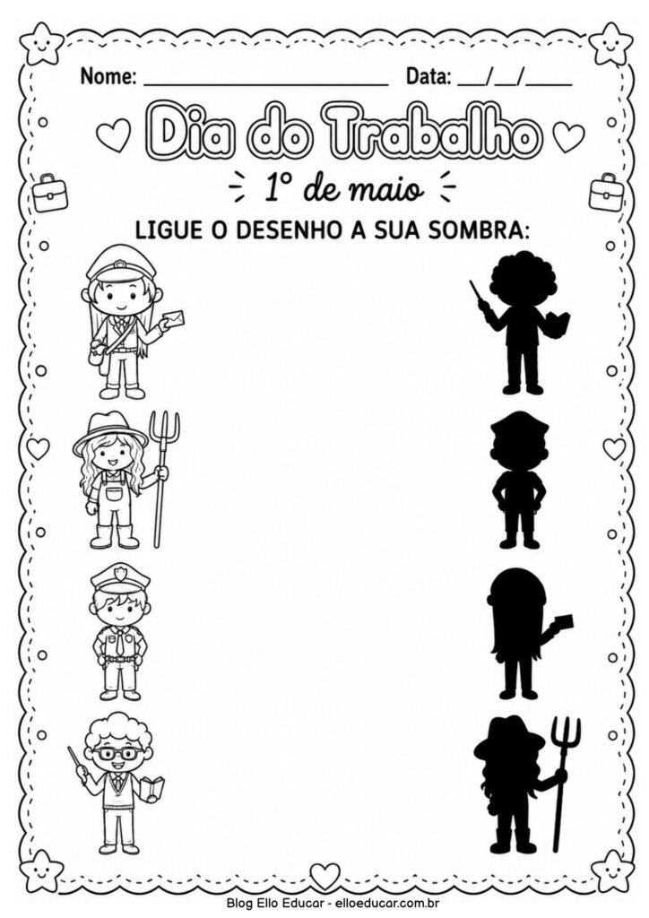 Atividades sobre Dia do Trabalho para Educação Infantil