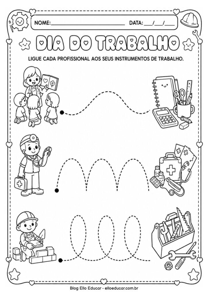 Atividades sobre Dia do Trabalho para Educação Infantil