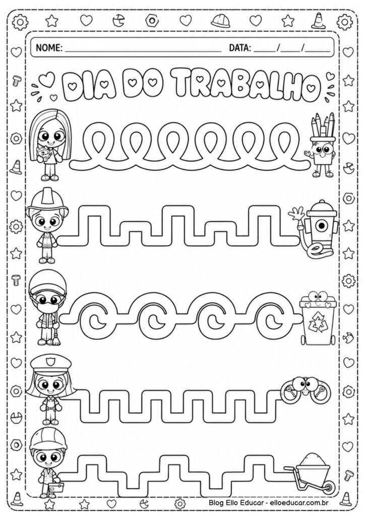 Atividades sobre Dia do Trabalho para Educação Infantil