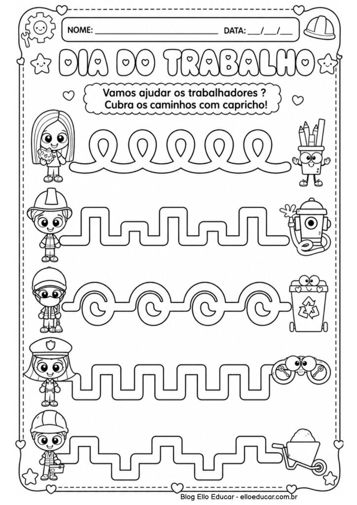 Atividades sobre Dia do Trabalho para Educação Infantil
