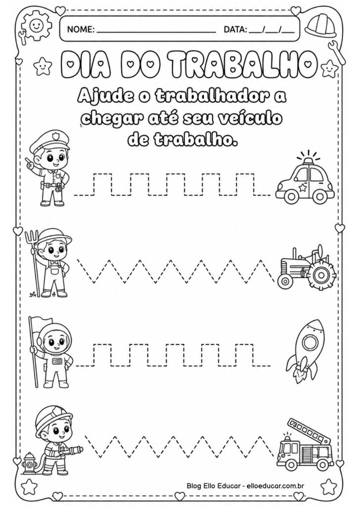 Atividades sobre Dia do Trabalho para Educação Infantil