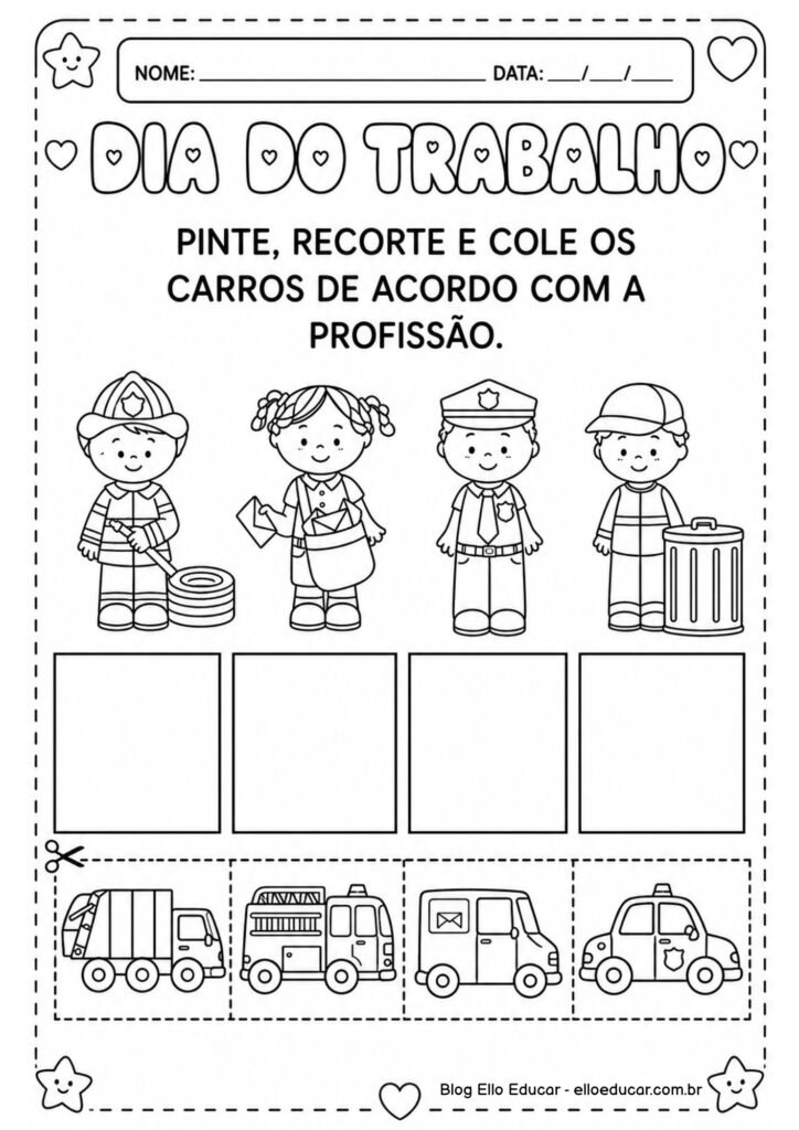 Atividades sobre Dia do Trabalho para Educação Infantil