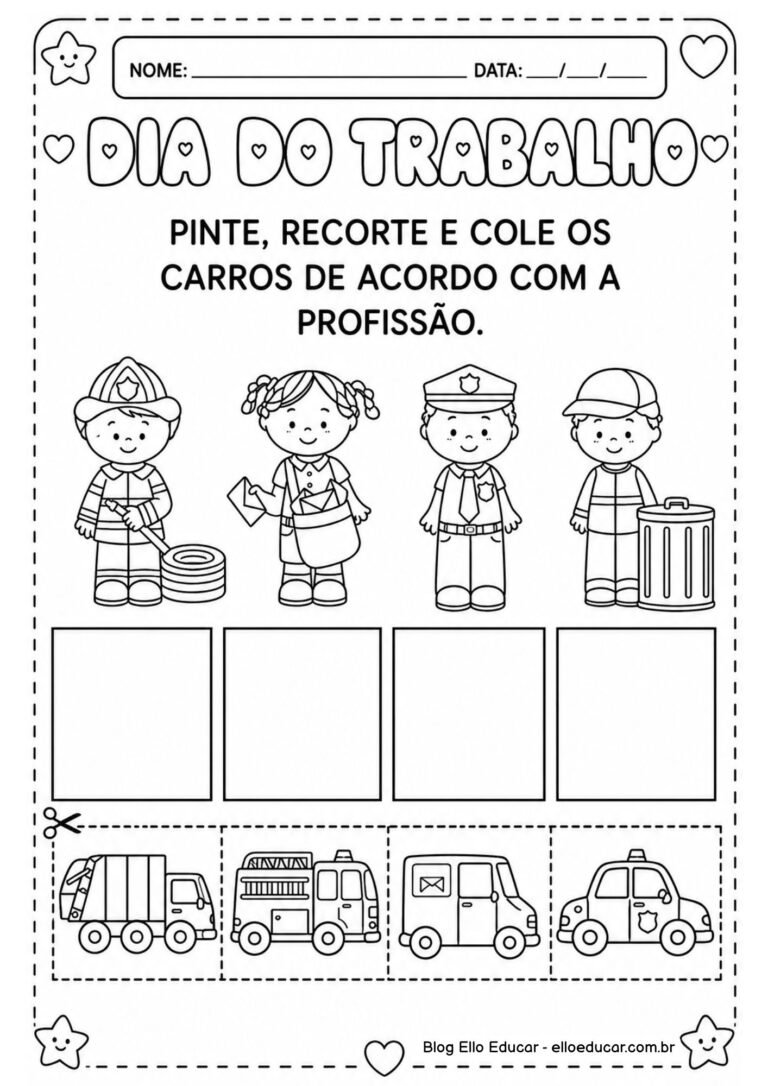 Atividades sobre Dia do Trabalho Educação Infantil : Livro gratuito
