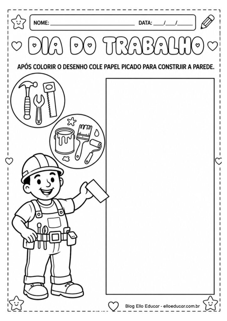 Atividades sobre Dia do Trabalho para Educação Infantil