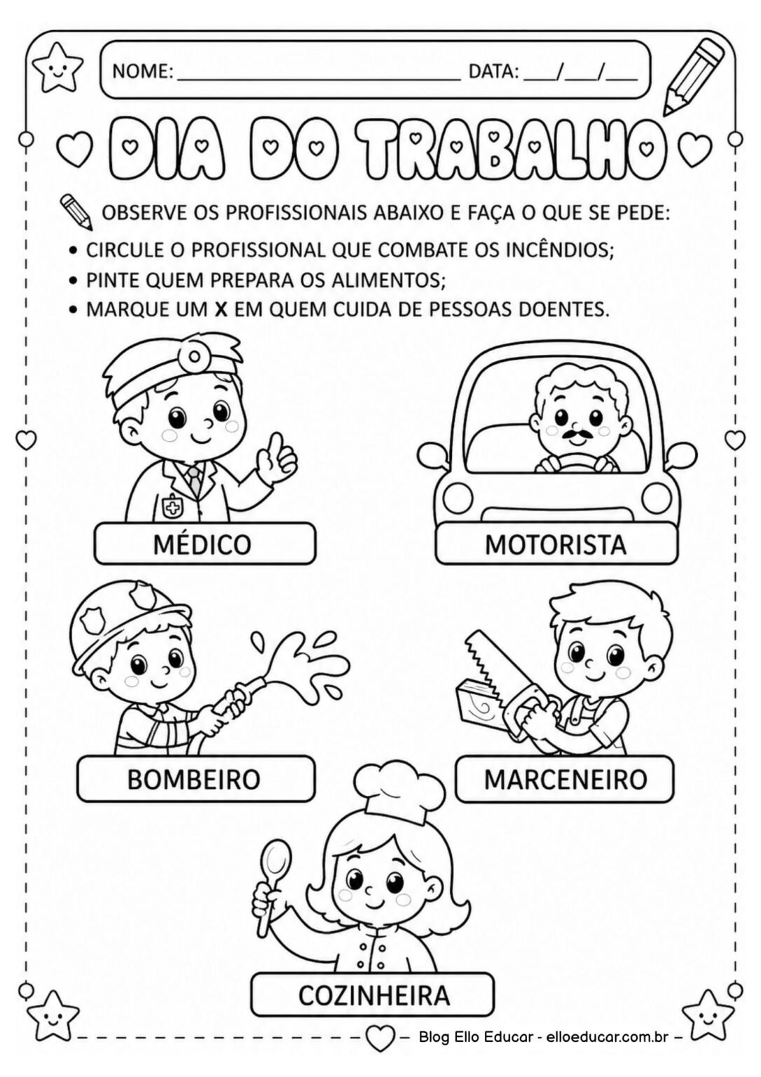 Atividades sobre Dia do Trabalho Educação Infantil : Livro gratuito