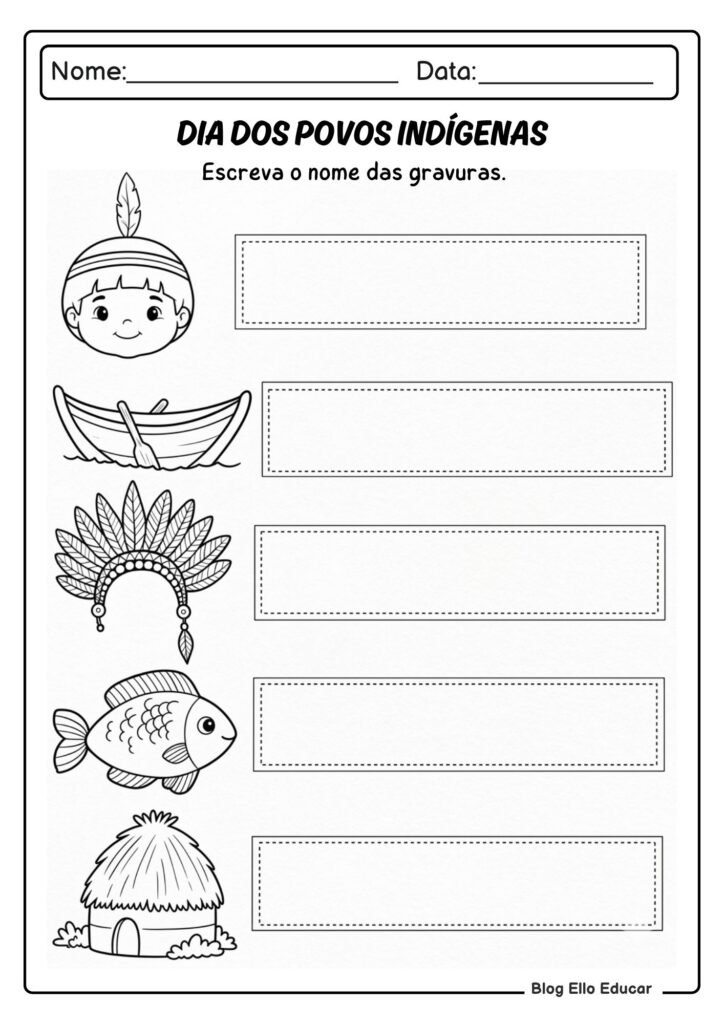 Atividades sobre Povos Indígenas
