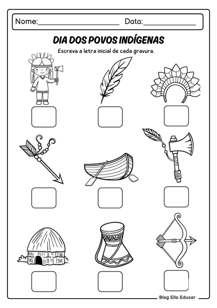 Atividades sobre Povos Indígenas