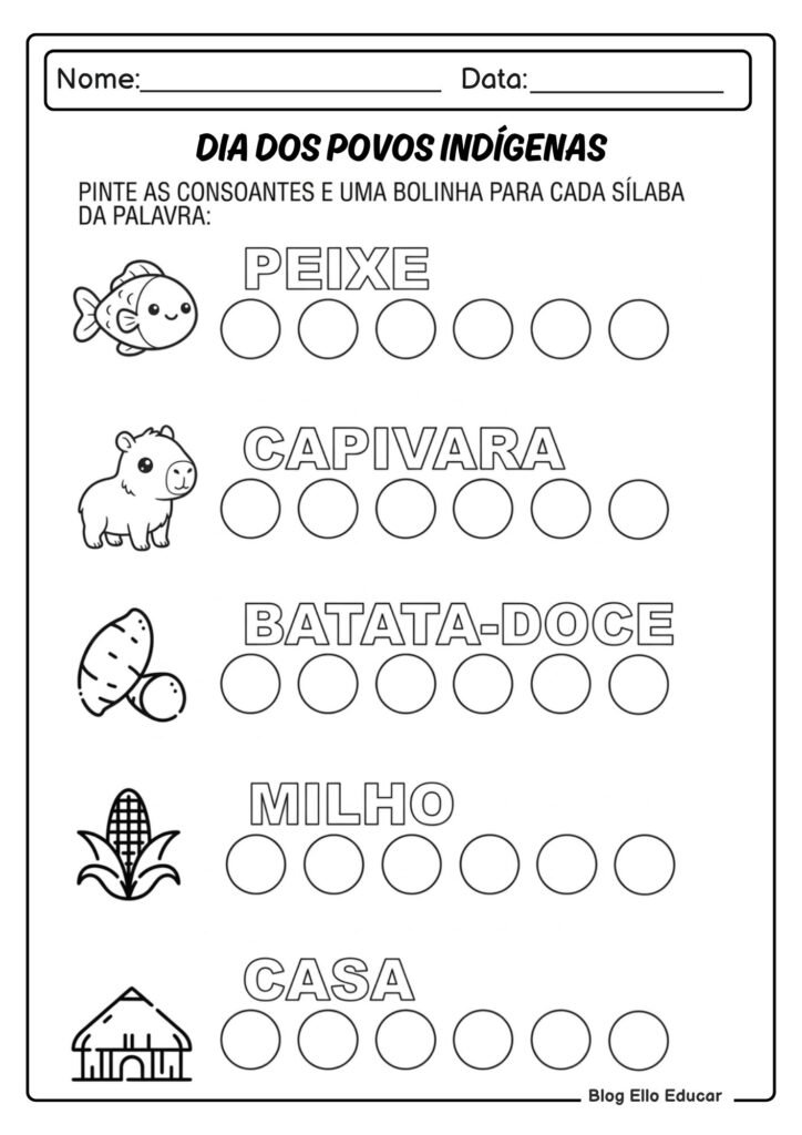 Atividades sobre Povos Indígenas