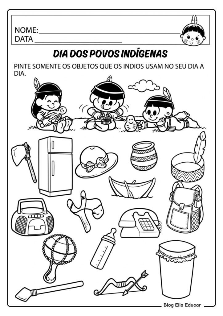 Atividades sobre Povos Indígenas para Educação Infantil