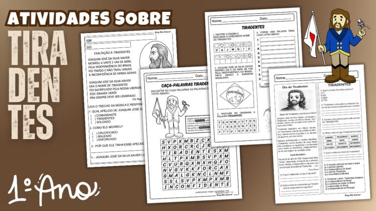 Atividades sobre Tiradentes para 1° ano