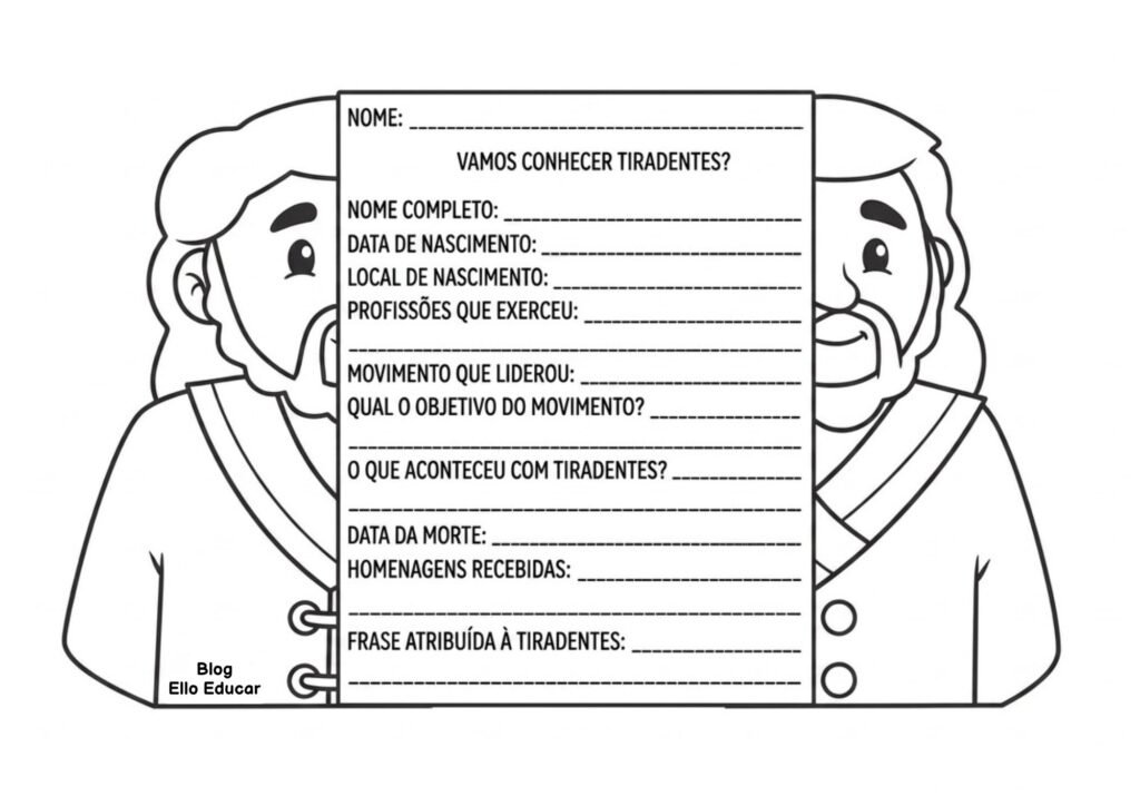 Atividades sobre Tiradentes para Ensino Fundamental I