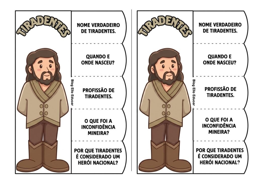 Atividades sobre Tiradentes para Ensino Fundamental I