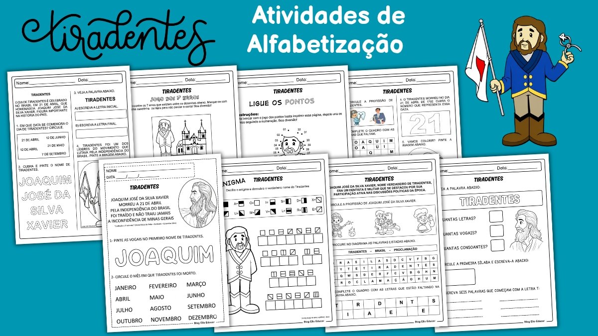Atividades sobre Tiradentes para alfabetização
