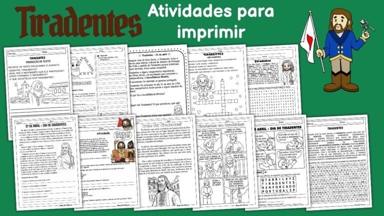Atividades sobre Tiradentes para imprimir