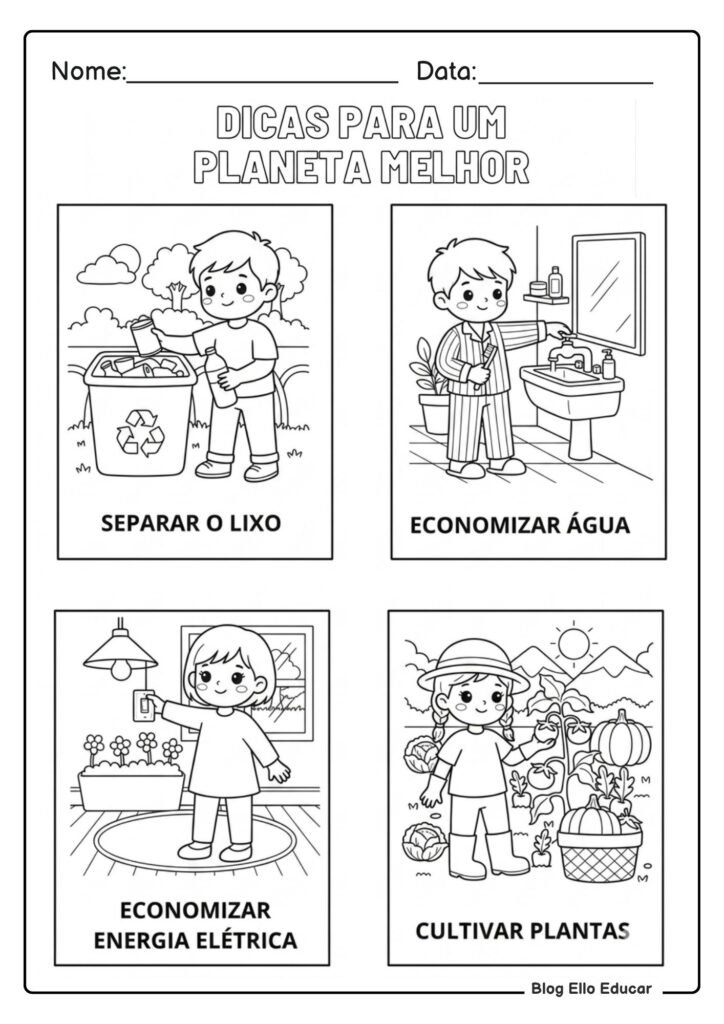 Atividades sobre a Terra Educação Infantil
