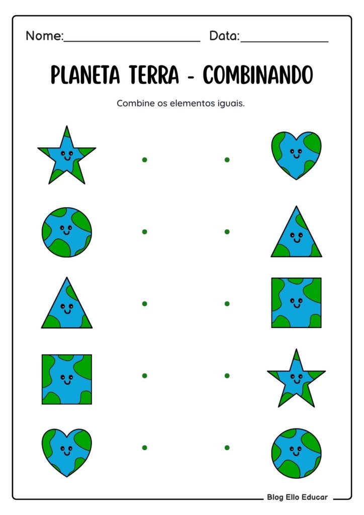 Atividades sobre a Terra Educação Infantil