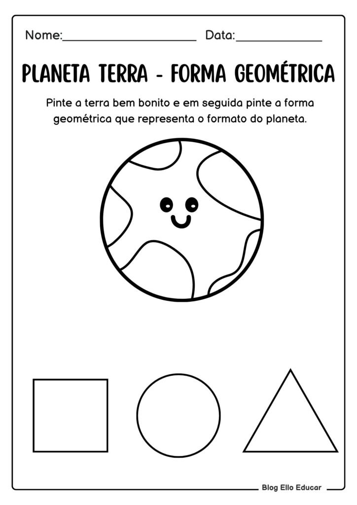 Atividades sobre a Terra Educação Infantil