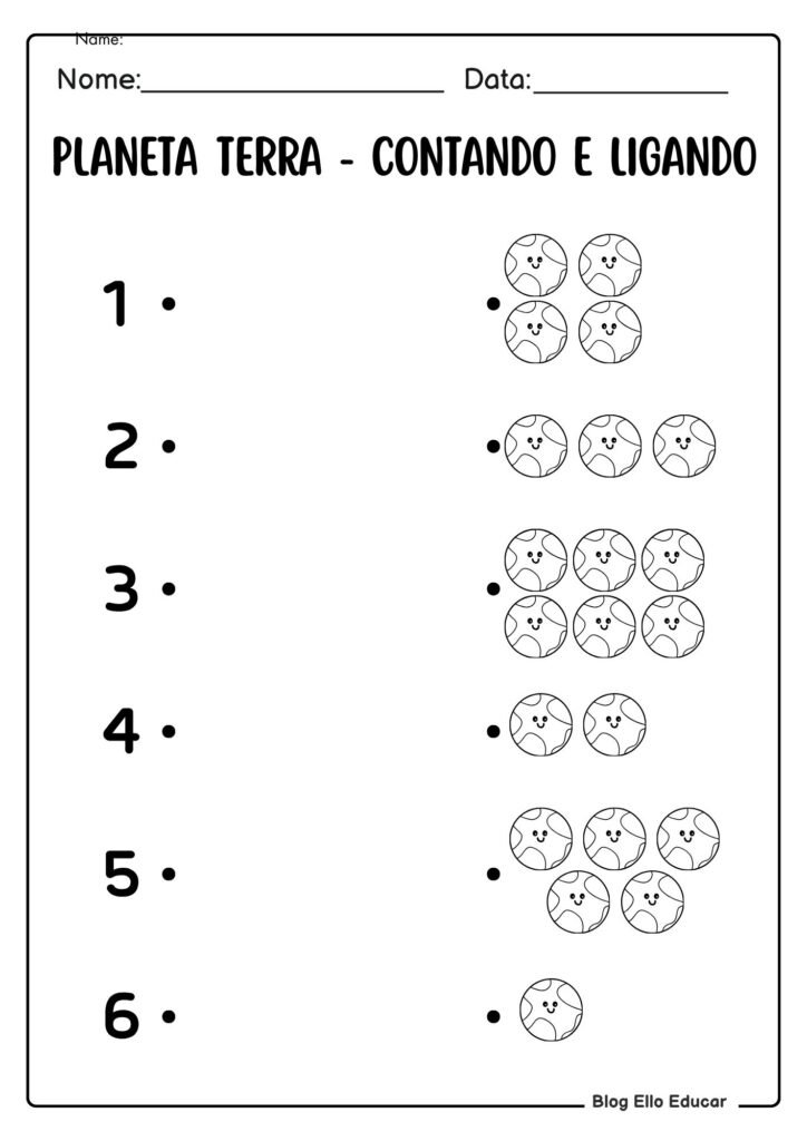 Atividades sobre a Terra Educação Infantil
