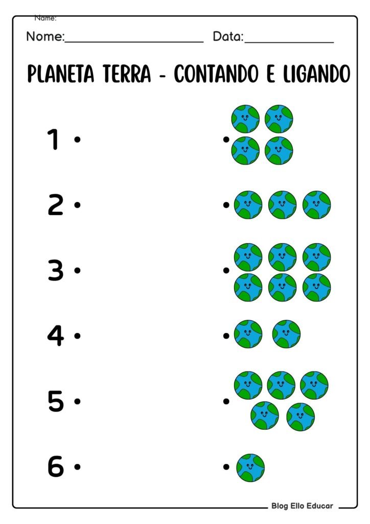 Atividades sobre a Terra Educação Infantil