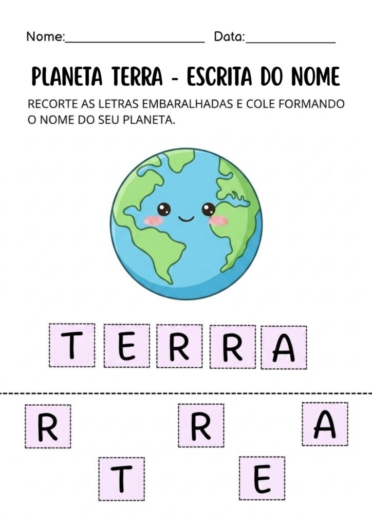 Atividades sobre a Terra Educação Infantil